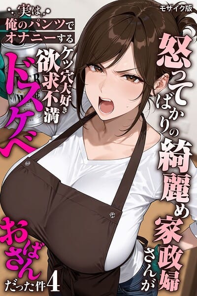 【漫画完全DL】s594allud03143 | 怒ってばかりの綺麗め家政婦さんが実は俺のパンツでオナニーするケツ穴大好き欲求不満ドスケベオバサンだった件【単話】（4） モザイク版 | きょこーの王国 あいラビ
